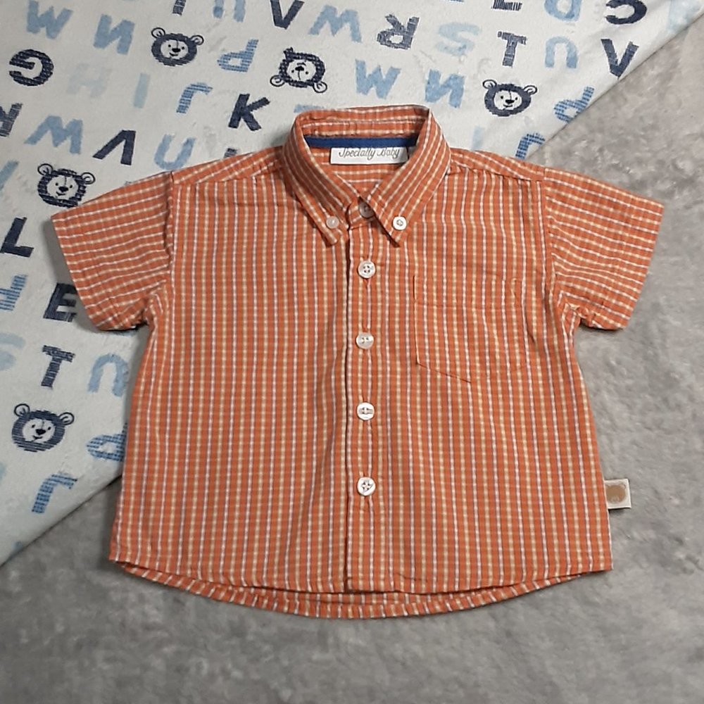 $1 | 6-9m | Specialty | Short Sleeved Button Down Shirt